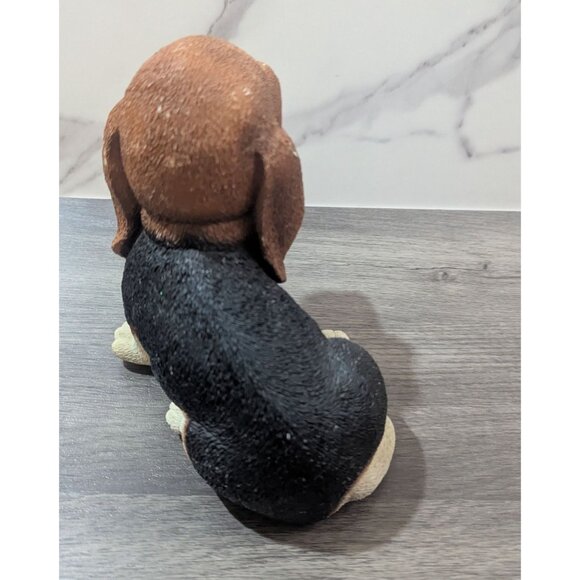 Adorable Beagle Puppy Dog Music Box "How Much Is That Doggie" China 8" Resin Dec - Picture 4 of 8